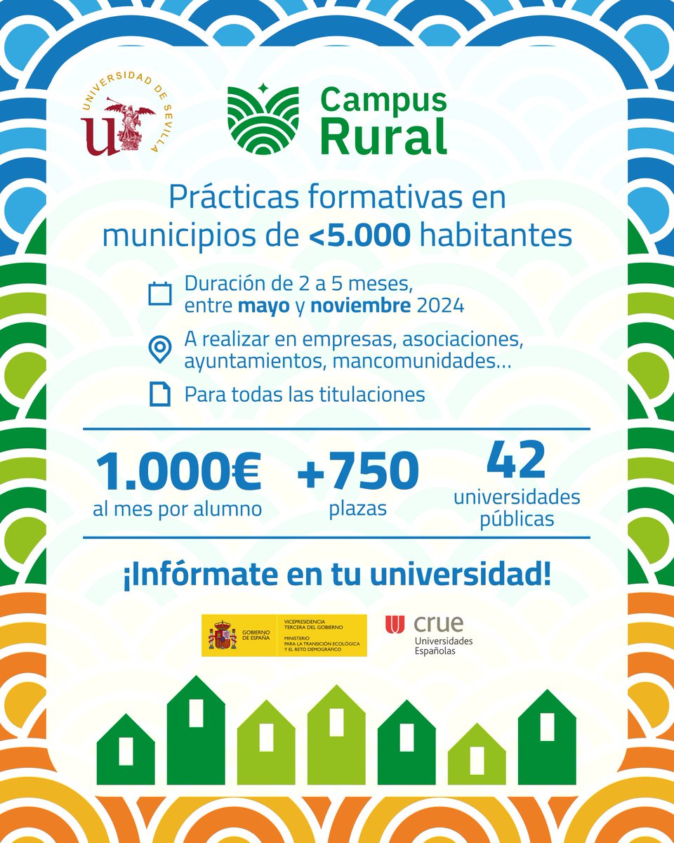 Prácticas/Empleo US (@spee_us) on Twitter photo Ya queda poco para que se abra la convocatoria de #prácticas de #campusrural de <a href="/unisevilla/">Universidad de Sevilla</a>.
Te adelantamos algunos detalles...Permanece atento en estos días para más información. Ya queda poco para que se abra la convocatoria de #prácticas de #campusrural de <a href="/unisevilla/">Universidad de Sevilla</a>.
Te adelantamos algunos detalles...Permanece atento en estos días para más información.