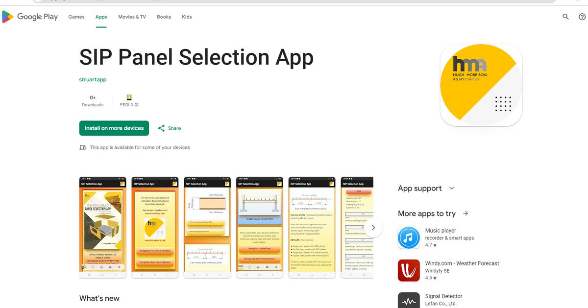 struartapp's tweet photo. SIP App on Google play....

CALL FOR TESTERS (10 needed).  Anyone with an android phone, and better still gmail account, who would like to trial an app for load/span assessment of SIP panels please reply and follow for a  DM.

@IStructE @joncarr1966 @STAtimber @TimberDevUK https://t.co/w1DUHXzhho