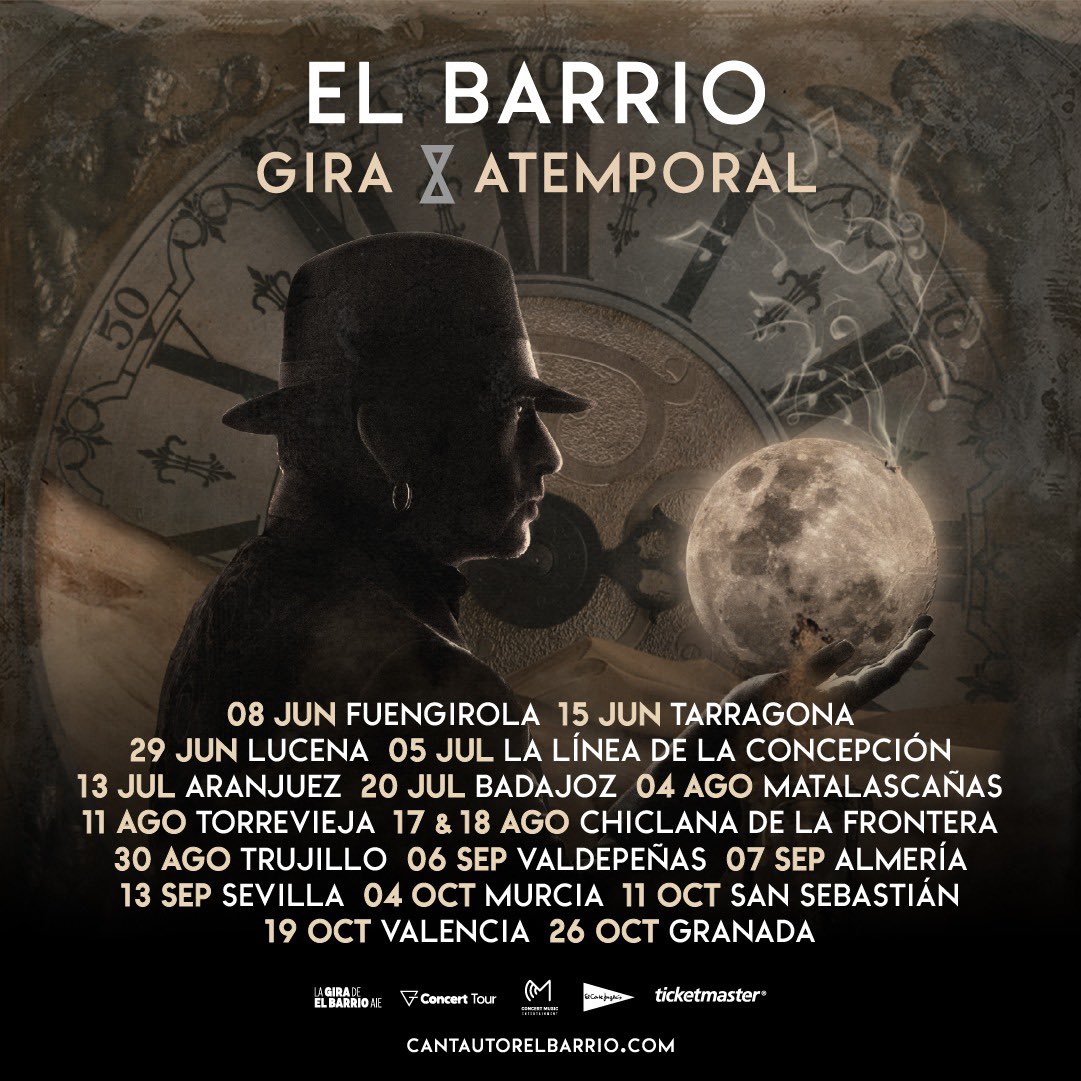 CONCERT TOUR (@concert_tour) on Twitter photo Continúa la Gira Atemporal de <a href="/elbarrioficial/">El Barrio Oficial</a> ⏳
🎟️Entradas disponibles en grupoconcerttour.com/?featured_item…
ℹ️Las entradas para el concierto de Valedepeñas estarán disponibles a partir de mañana jueves 30 de mayo en <a href="/elcorteingles/">El Corte Inglés</a> y proximamente en <a href="/TicketmasterES/">Ticketmaster España</a> Continúa la Gira Atemporal de <a href="/elbarrioficial/">El Barrio Oficial</a> ⏳
🎟️Entradas disponibles en grupoconcerttour.com/?featured_item…
ℹ️Las entradas para el concierto de Valedepeñas estarán disponibles a partir de mañana jueves 30 de mayo en <a href="/elcorteingles/">El Corte Inglés</a> y proximamente en <a href="/TicketmasterES/">Ticketmaster España</a>