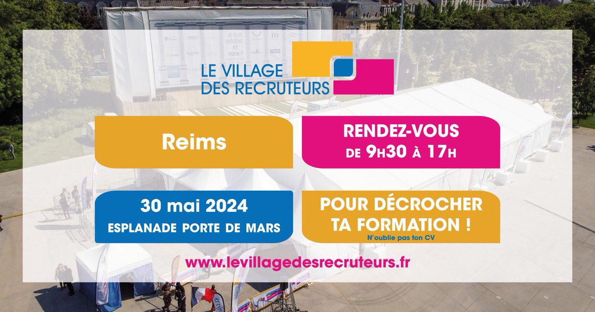Retrouvez l'URCA demain au Village des Recruteurs de Reims.
  
Venez rencontrer notre équipe RH et échanger sur les différentes opportunités d'emplois !    

Pour en savoir plus 👉vu.fr/TOjgT