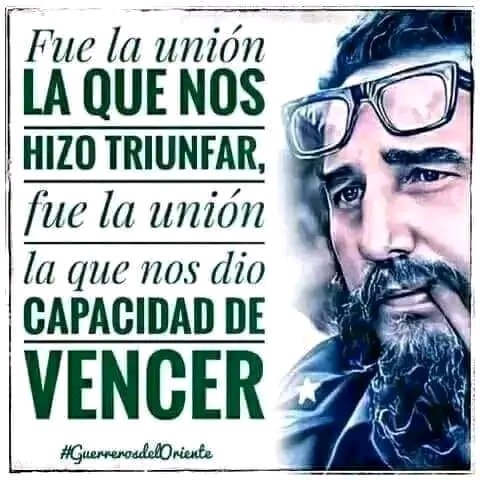 Unidad , unidad . Solo así podremos vencer los retos en cada colectivo. #FidelXSiempre @Cubaniquel1 @FMC_Cuba