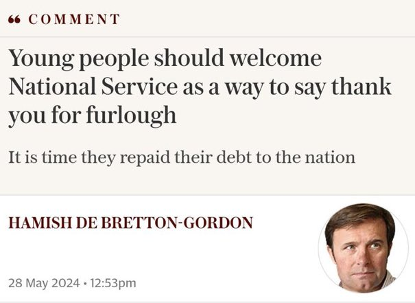 This is my new 2nd favourite randomly generated Telegraph columnist name after Sophia Money-Coutts