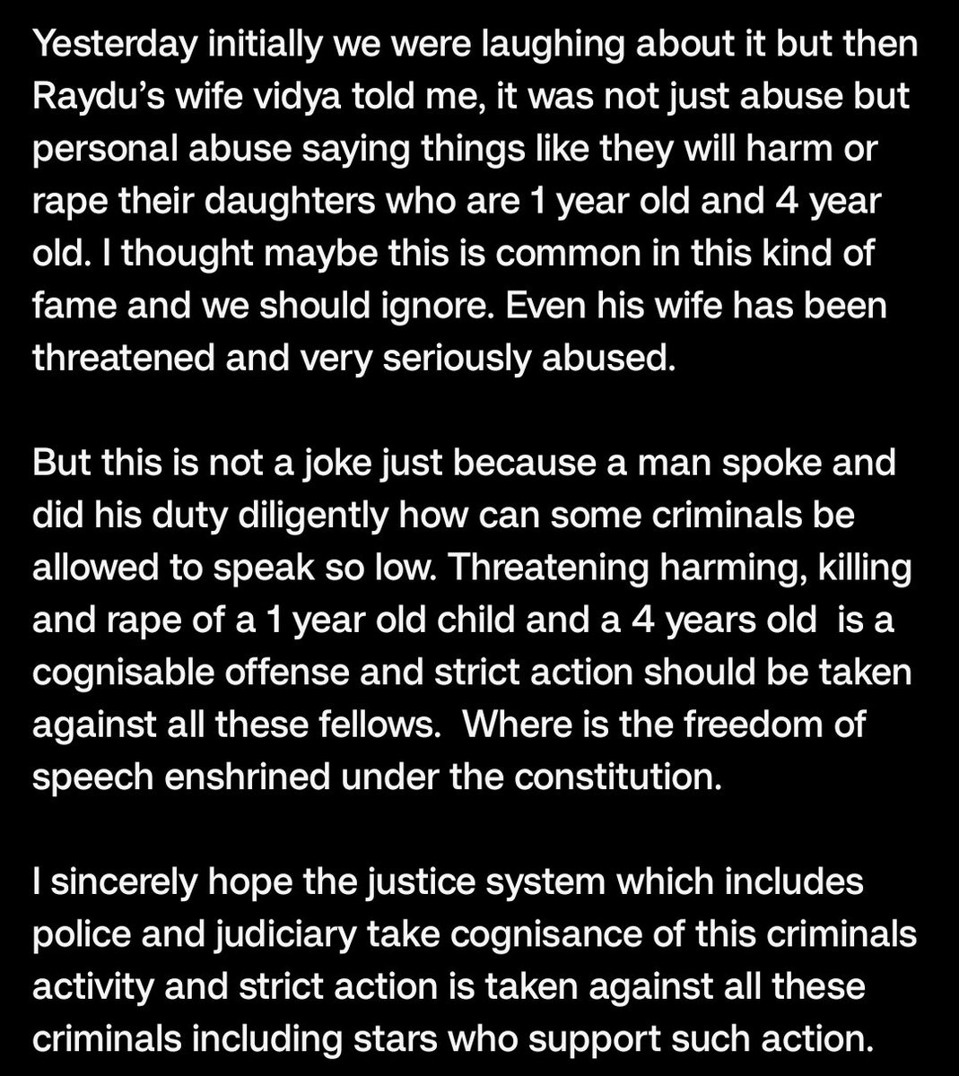 Rayudu's Wife Vidya & his daughters getting πap€ & De@t# threats from Chokli fans