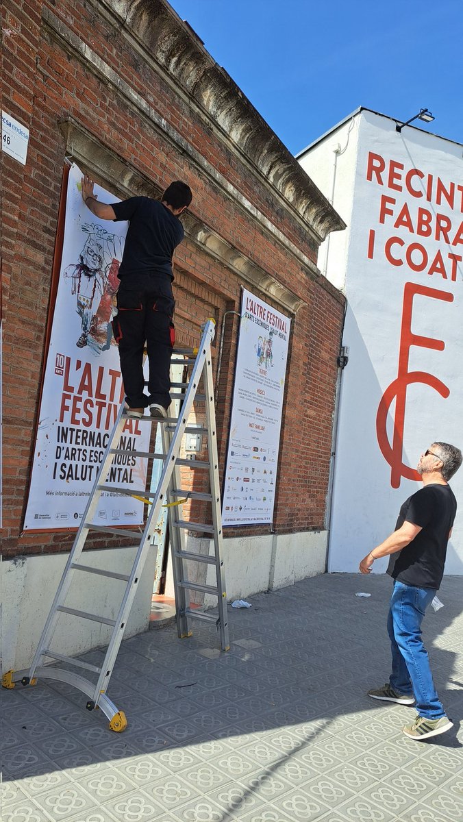 Començant els preparatius per @laltrefestival al Recinte @FabraiCoats. Salutmental