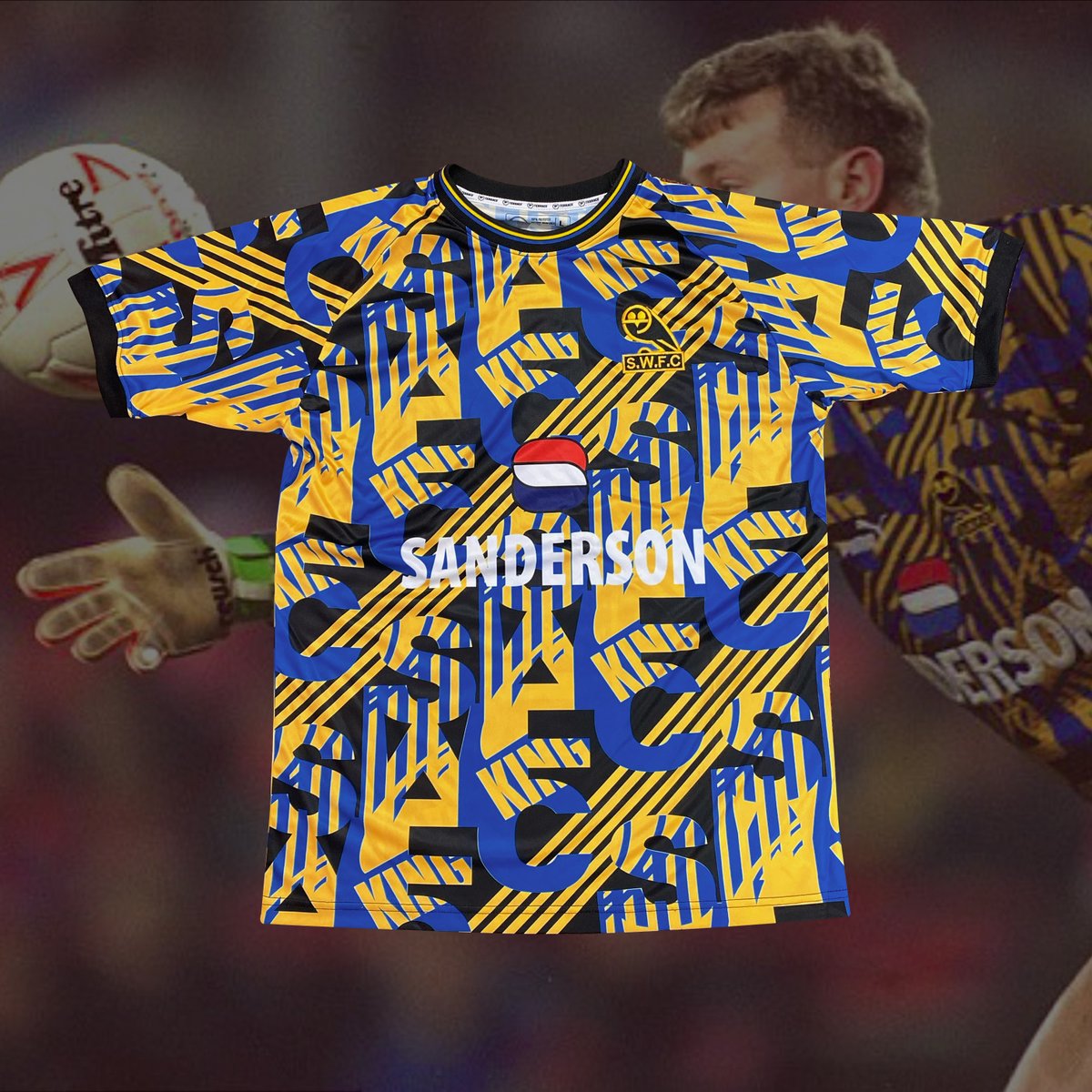 By popular demand! The Sheffield Wednesday '94 blue/yellow edition of our ever popular retro keeper shirt is now available for pre-order | theterracestore.com/collections/sh… Retweet, we have one to give away when it sells out #swfc