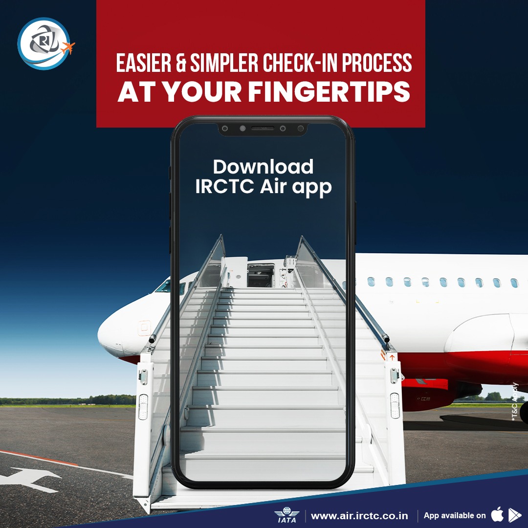 Get your web check-in done with the help of the #IRCTCAir portal and #FlyWithEase. Book flights on air.irctc.co.in or the #IRCTC #Air app. #TravelMadeEasy #BookYourFlight #TravelSmart #TravelWithIRCTC #AirTravel #TravelConvenience #TravelTips #Travel2024 #FlightBooking