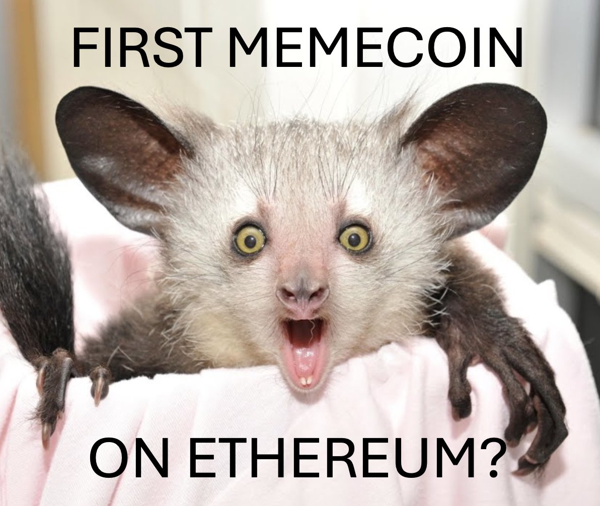 AyeAyeCoin was launched on August 20, 2015. Is it the first memecoin on Ethereum?

I'll approach the question with rigor in this thread. (1/9)