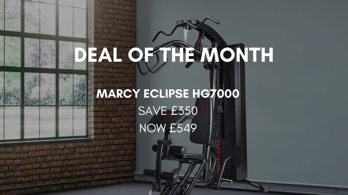 Exercise_co_uk's tweet photo. June's Deal of the Month is HERE 🎉
Until 30th June, you can save a massive £350 on the Marcy Eclipse HG7000 Multi Gym💰
Shop now, whilst stocks last...

#findyourfeelgood #dealofthemonth #savings #homegym #fitness #topdeal #exclusiveoffers #shopsmart #deals #moneyoff #deal https://t.co/ww7JHR7N9m