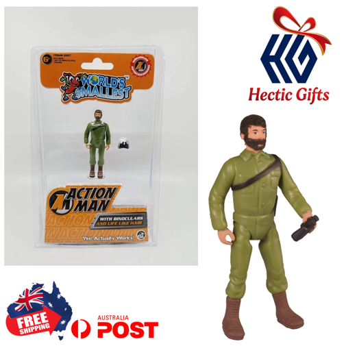 NEW - The Worlds Smallest Action Man Figurine

ow.ly/iZlF50RwB6j

#New #HecticGifts #SuperImpulse #SI #WorldsSmallest #ActionMan #Classic #British #ActionFigure #Collectible #Nostalgic #FreeShipping #AustraliaWide #FastShipping