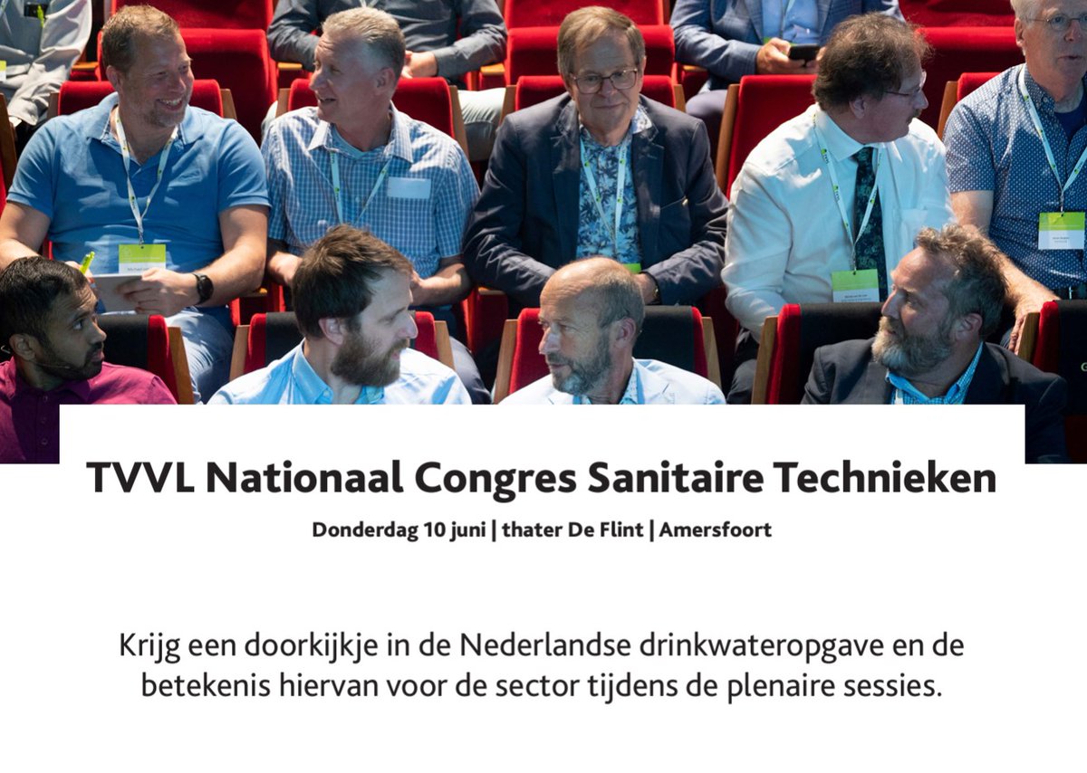 Op maandag 10 juni vindt het TVVL Nationaal Congres Sanitaire Technieken plaats in Theater de Flint in Amersfoort. En uiteraard is GEP hier ook aanwezig.

Meld je dan aan via de website tvvl.nl/evenement/tvvl… of via lnkd.in/ejdjUmPw
 
 #tvvl #watermanagement #gep