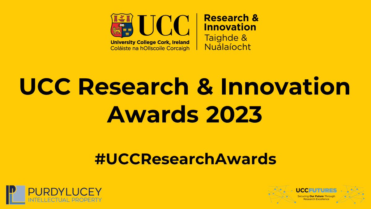 Tonight, the 2023 @UCC Research & Innovation Awards take place in Devere Hall, a celebration of excellence in research, innovation and entrepreneurship across the University. #UCCResearchAwards