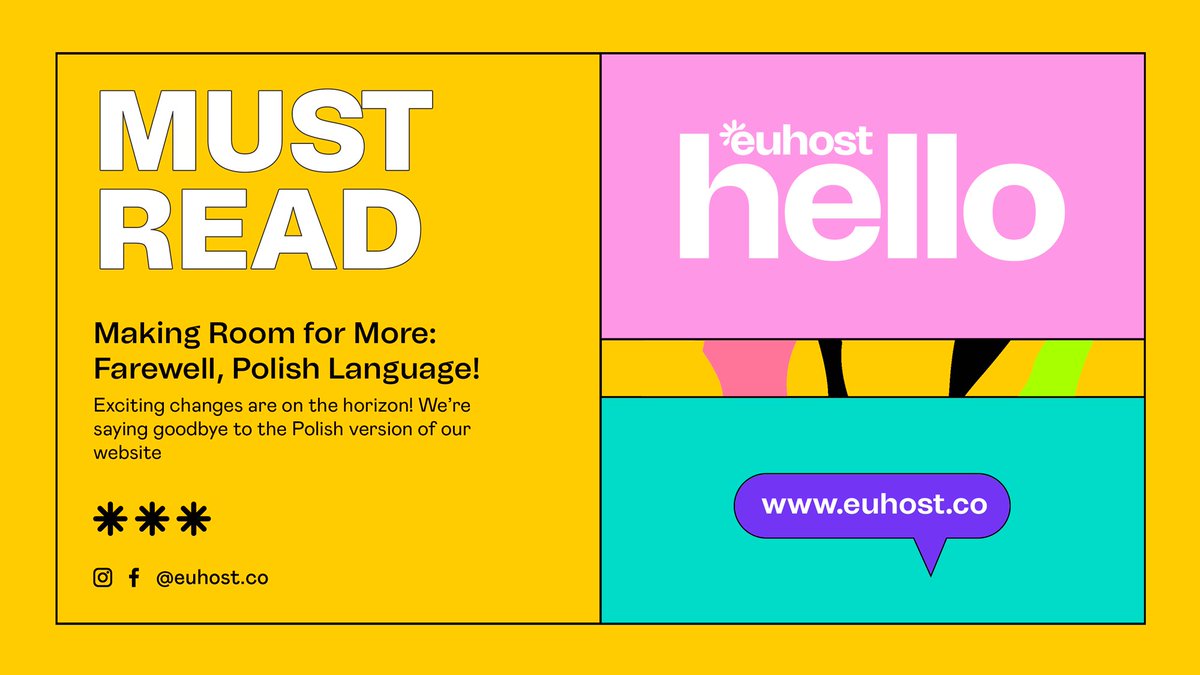 euhost_co's tweet photo. Big news for Poles! We’ve ditched the Polish version of our website. But hey, with over 75% of Poles rocking English, we’re sure you’ll be just fine! 😂🇬🇧 #ByeByePolski #HelloEnglish https://t.co/ofCuZNvHit