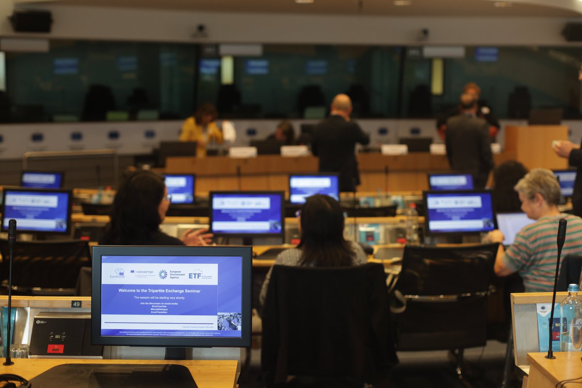 The TES2024 with @Cedefop, @EUEnvironment and @etfeuropa is underway!  

The focus of the Tripartite Exchange Seminar 2024 is to identify the way the green, #JustTransition is dealt with through #SocialDialogue in European countries. 

Hosted by @EU_EESC 🇧🇪 

#UseYourVote