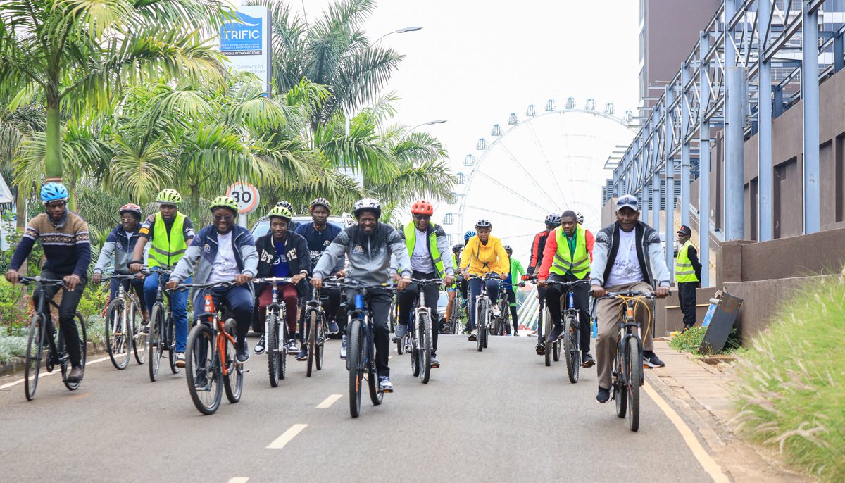 KCA University (@kcauniversity) on Twitter photo We had the pleasure of having our Chancellor <a href="/OliveMugenda/">Prof. Olive Mugenda Ph.D., EBS, CBS, MGH</a> flag off the second team of novice cyclists who joined Prof. Isaiah Wakindiki <a href="/KCAUVC/">Vice Chancellor KCA University</a> for a 13km ride from the Ruaraka Campus to <a href="/TwoRivers_KE/">Two Rivers</a>
#VCCyclingTour We had the pleasure of having our Chancellor <a href="/OliveMugenda/">Prof. Olive Mugenda Ph.D., EBS, CBS, MGH</a> flag off the second team of novice cyclists who joined Prof. Isaiah Wakindiki <a href="/KCAUVC/">Vice Chancellor KCA University</a> for a 13km ride from the Ruaraka Campus to <a href="/TwoRivers_KE/">Two Rivers</a>
#VCCyclingTour