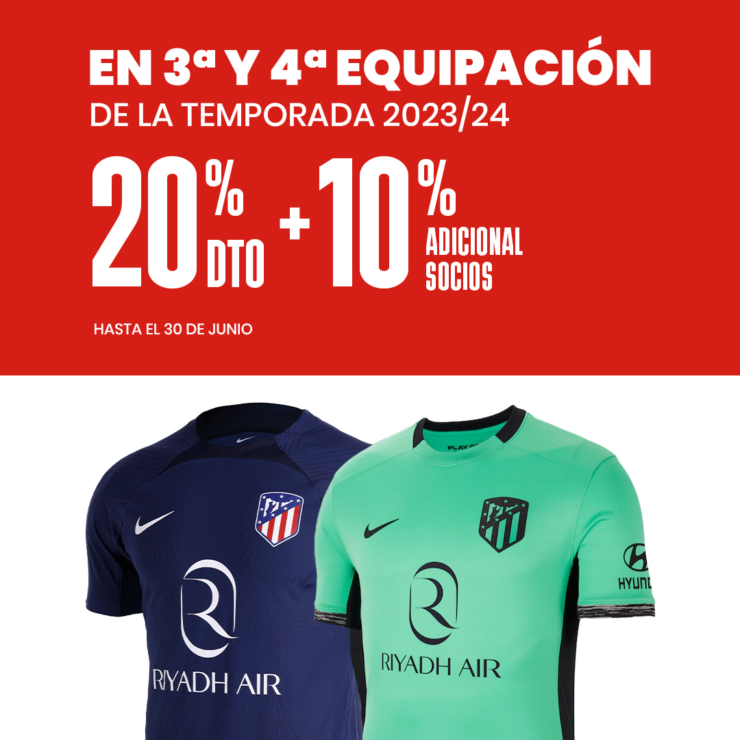 🛍️ ¡Hazte con la 3ª y 4ª equipación con serigrafía totalmente gratis y con hasta un 30% de descuento si eres socio! 📍 Consíguelas en nuestras tiendas físicas: loom.ly/B30gwas 💻 Promoción también disponible en la Tienda Privada para Socios: loom.ly/czjWIfE