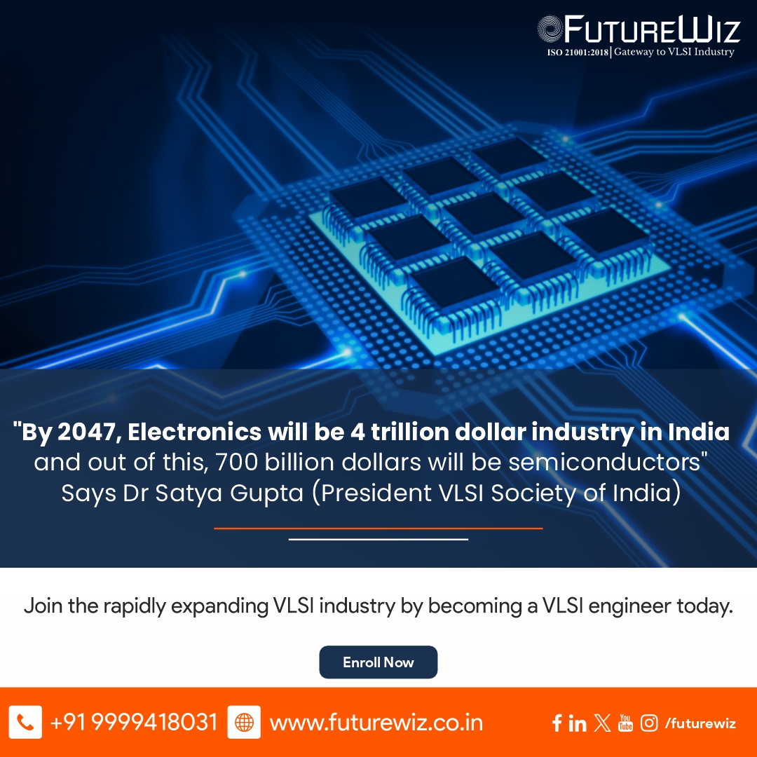 Latest News:- 'By 2047, electronics will be 4 trillion dollar industry in India and out of this, 700 billion dollars will be semiconductors' Says Dr Satya Gupta (President VLSI Society of India)

t.ly/CCnz9

#vlsi #vlsifundamentals #vlsitraining #soc