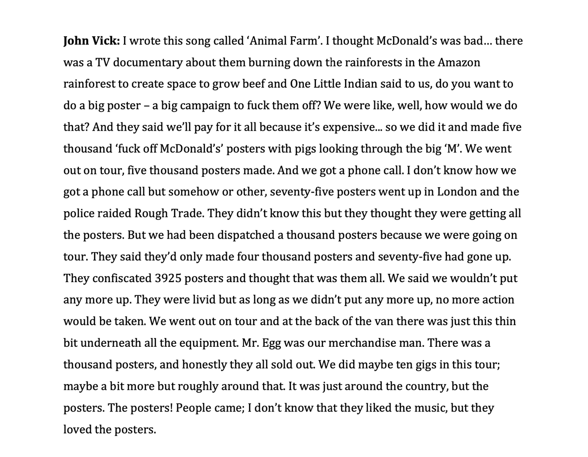 GrantMcPheeFilm's tweet photo. Finitribe feature in Postcards From Scotland.
This is an excerpt telling how they managed to get in serious trouble with McDonalds, the Police and Rough Trade....the infamous Animal Farm poster.
#postcardsfromscotland #finitribe https://t.co/HJr7p7ufjK