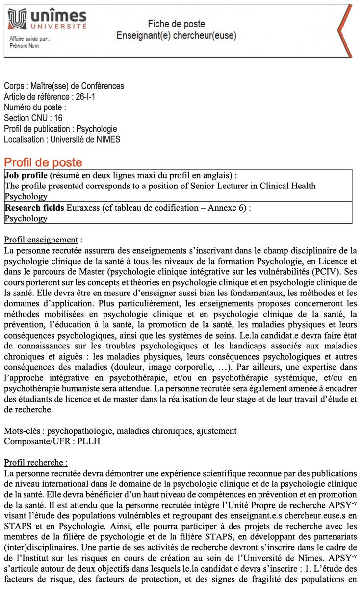 Laboratoire APSY-v Université de Nîmes tweet media