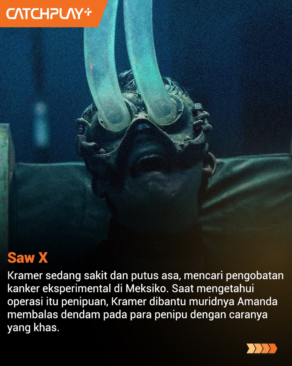 catchplayplusID's tweet image. Yang takut sama d4rah jangan tonton ini!

#SawX #orphanfirstkill #Thanksgiving #Thewarthofbecky #Movie #CATCHPLAYPLUS