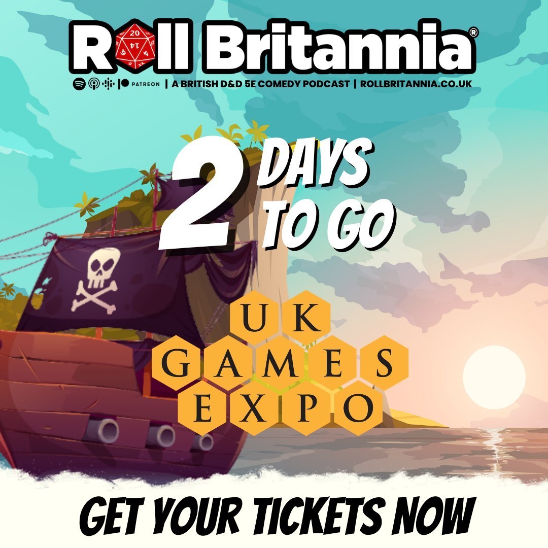 2 days left! The wind picks up, our spirits rise. The UK Games Expo beckons. Will you answer the call? 🌬️ #WindOfAdventure #UKGE2024 rollbritannia.co.uk #UKGE2024 #DnDLive  #DnDPodcast #TabletopGames #FantasyGaming #GamingExpo #RoleplayRevolution #Du… instagr.am/p/C7jDTmkKfFt/