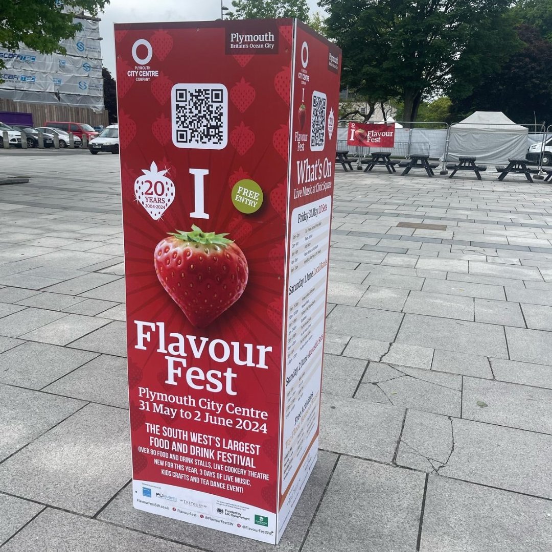 FlavourFestSW's tweet image. Preparations are underway for Flavour Fest which starts this Friday 31 May in @PlymCityCentre! 🙌

Check out a new addition to this year's site with the information towers that are loaded with everything you need to know about the event!
flavourfestsw.co.uk
