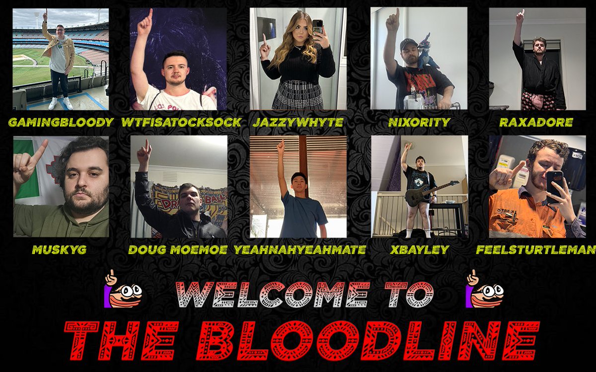 draft 1 picks of the bloodline twitch team. congratulations to this stellar class of community members!

another 10 will be selected this monday coming. you can apply through here - docs.google.com/forms/d/18bXXs…