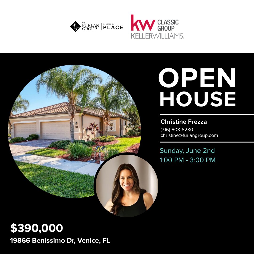 BrandiFurlan's tweet photo. 🏡🌴 Exciting Week Ahead! 🌴🏡

Join us for FOUR open houses this week in beautiful Florida! Discover your dream home at one of these stunning locations...
#OpenHouse #FloridaHomes #DreamHome #RealEstate #HouseHunting #HomeSweetHome #LuxuryLiving #HomeGoals #FloridaLiving https://t.co/sySKeTiXKd