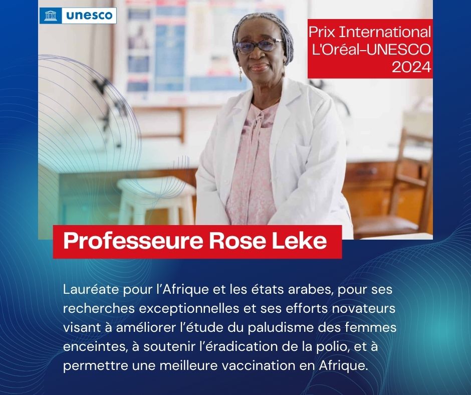 Depuis sa création il y’a plus de 25ans, le Prix L’Oréal-UNESCO👩‍🔬 pour les femmes &la science a soutenu plus de 127 lauréates. 👏Toutes nos félicitations au Professeure Rose Leke, &continuons d’œuvrer ensemble pour plus de #FemmesEnScience Son parcours👇 unesco.org/fr/prizes/wome…