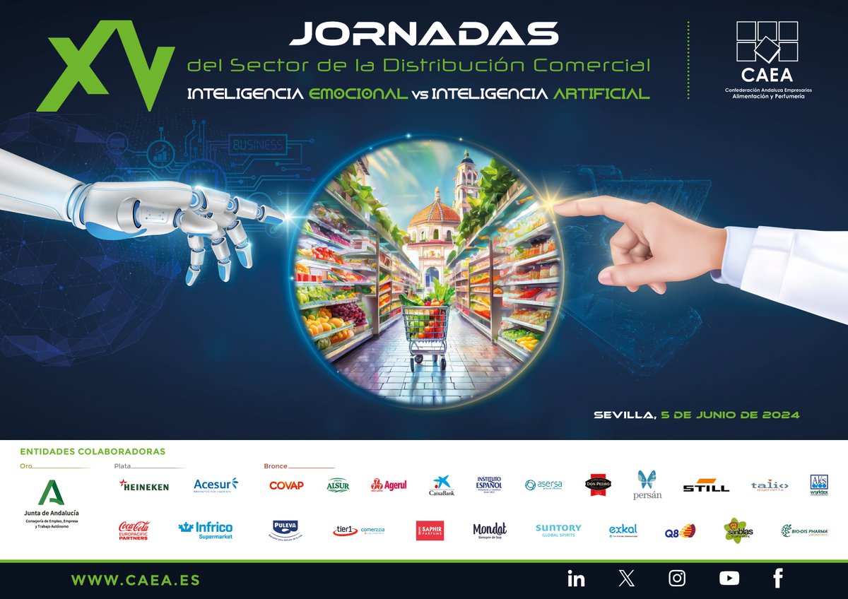 AFORO COMPLETO a una semana de nuestra gran cita anual, las XV Jornadas del Sector de la Distribución Comercial. Se podrá seguir el evento online en streaming desde las 10h. a través del enlace que colgaremos con carácter previo a la jornada.