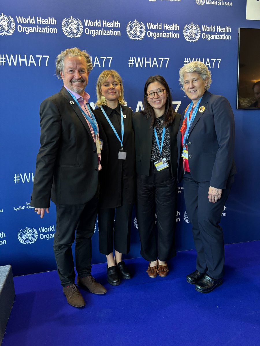 ICN team met #health leaders, contributed to a constituency statement at @WHO on #pandemic prevention, discussed NCDs, migration & sepsis, & attended key events on healthy ageing, self-care, sustainable financing & #midwifery. Read our statements: bit.ly/4aCYBXp #WHA77