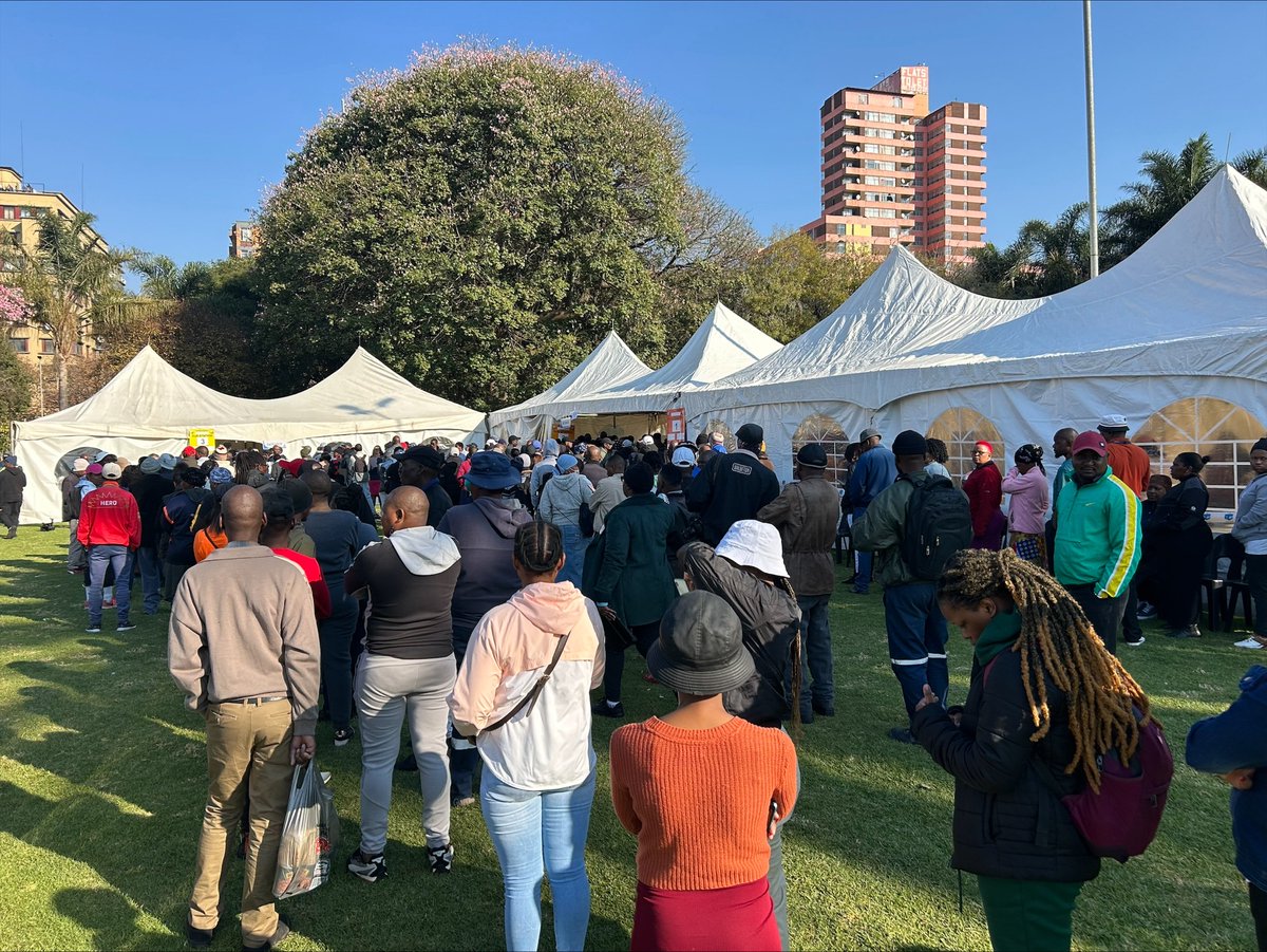 Of the dozen or so people I spoke to at this polling station in downtown Johannesburg, all said they wanted 'change.' This is a stronghold for a variety of opposition parties.