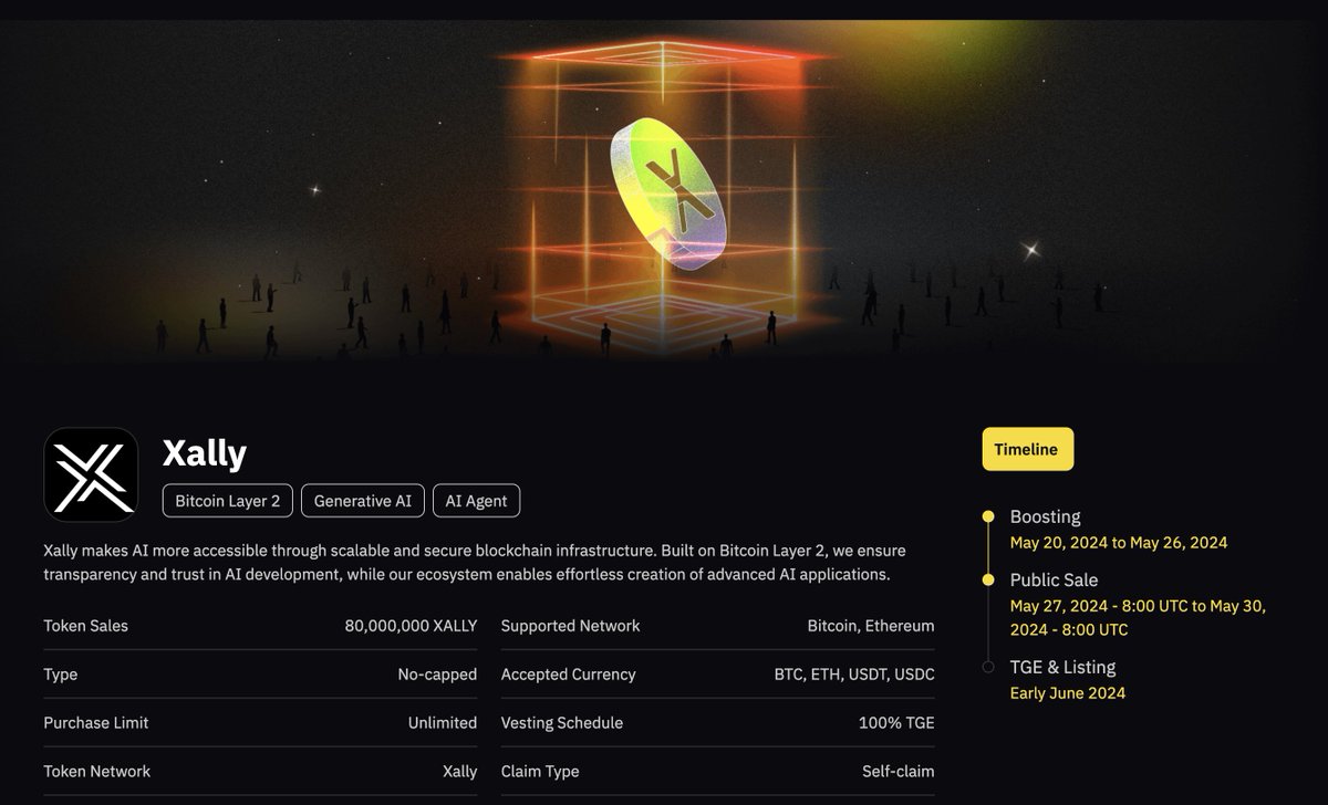 🚀 $XALLY Public Sale Day 2 Update! 

🚀  Day 2 is heating up with incredible momentum. Only less than 24 hours left to join $XALLY Public Sale!

🔗 Don’t miss out, join the action: aistarter.xally.ai/launchpad/xally  

🌟 Dive into this groundbreaking event. With no hard cap on