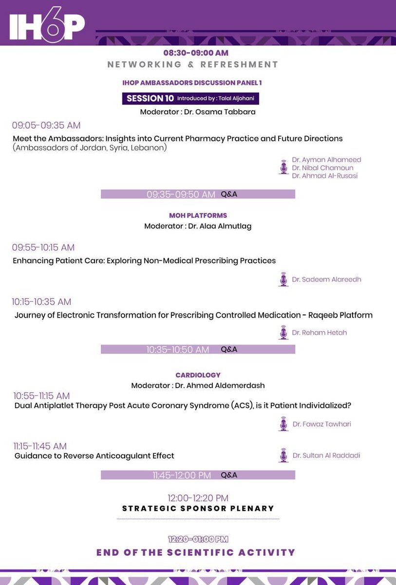أجندة اليوم الثالث والأخير، لقاعة ابن البيطار وقاعة الكندي💫

🗓️ | ١ يونيو ٢٠٢٤