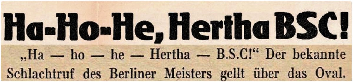 Heute vor 97 Jahren (29.05.1927): Auf dem Weg nach Leipzig zum DM-Halbfinale zwischen @HerthaBSC und der Spielvereinigung Fürth ertönt von den blau-weißen Anhängern erstmals der Schlachtruf 'Ha-Ho-He,
@HerthaBSC'. museum.herthabsc.com/29.05.1927 #hahohe #herthabsc #herthamuseum