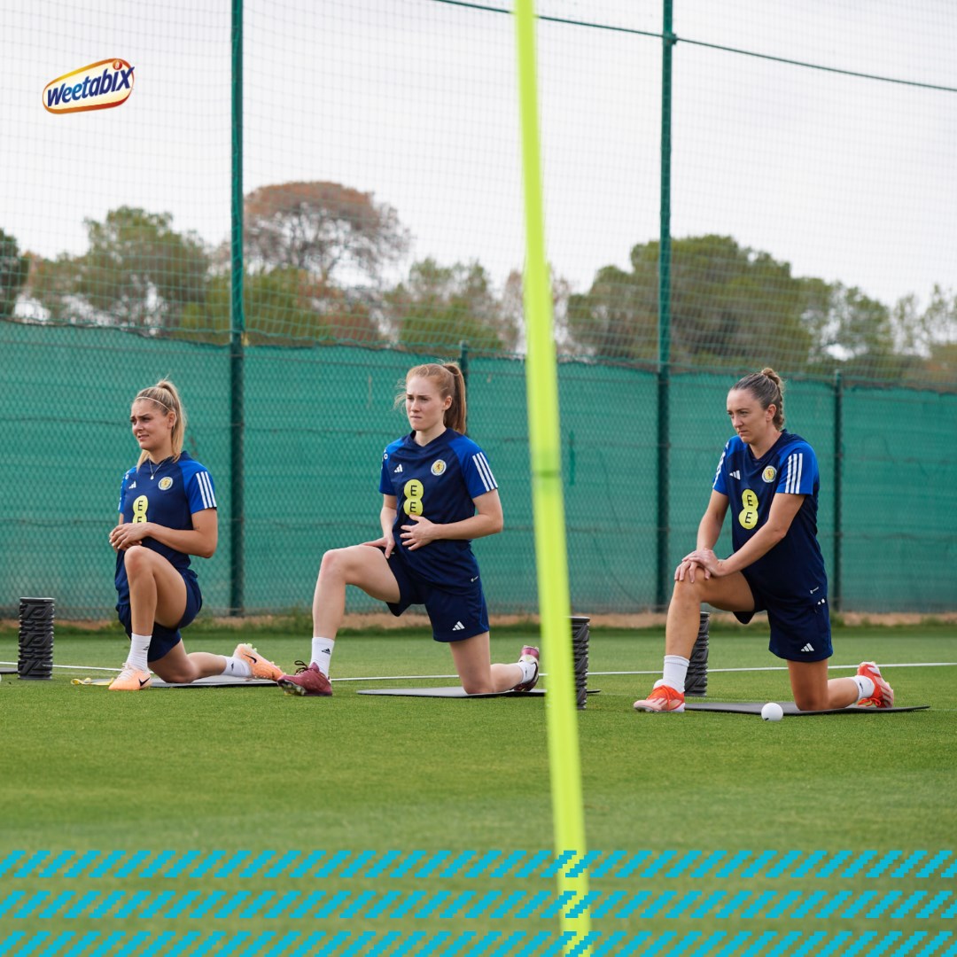 Prep work for another day on the training pitch 🧘‍♀️ #SWNT