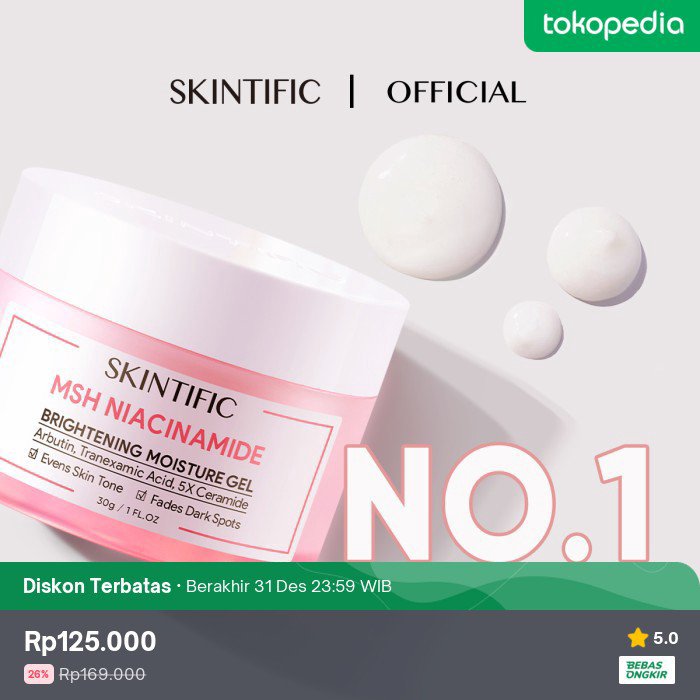 Fransitorus19's tweet photo. Ada diskon 26% nih jadi Rp125.000. Cek di Tokopedia, deh
https://t.co/2iQV8l4RYL

#skintific #skincare #kecantikan #trending https://t.co/uJ5Hwg1h8P