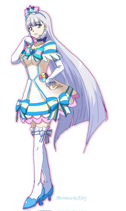 初描きキュアニャミー つい盛っちゃったけど気にしない