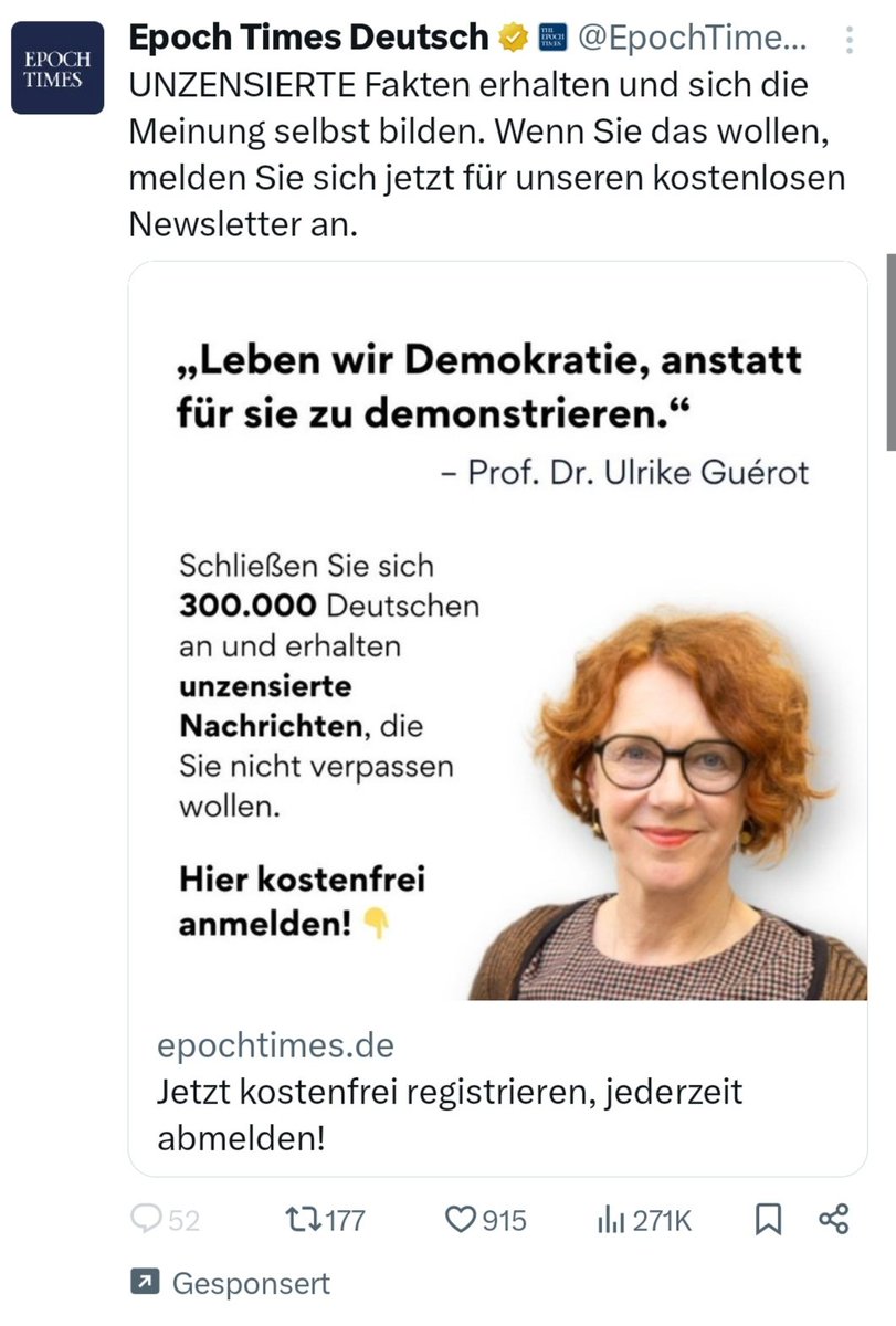 Geht es Euch auch so?
Ich bekomme als Werbung hier auf Twitter mittlerweile zu 99 % diesen rechten Müll angezeigt, und das gefühlt mehr als jeden normalen Beitrag ➡️
🙄😤😮‍💨🤢🤮