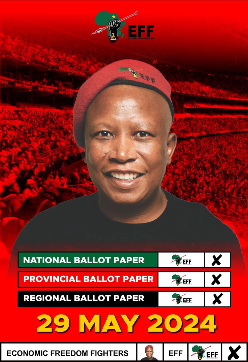 VUKA! VELA! VOTA! #VoteEFF✊🏿