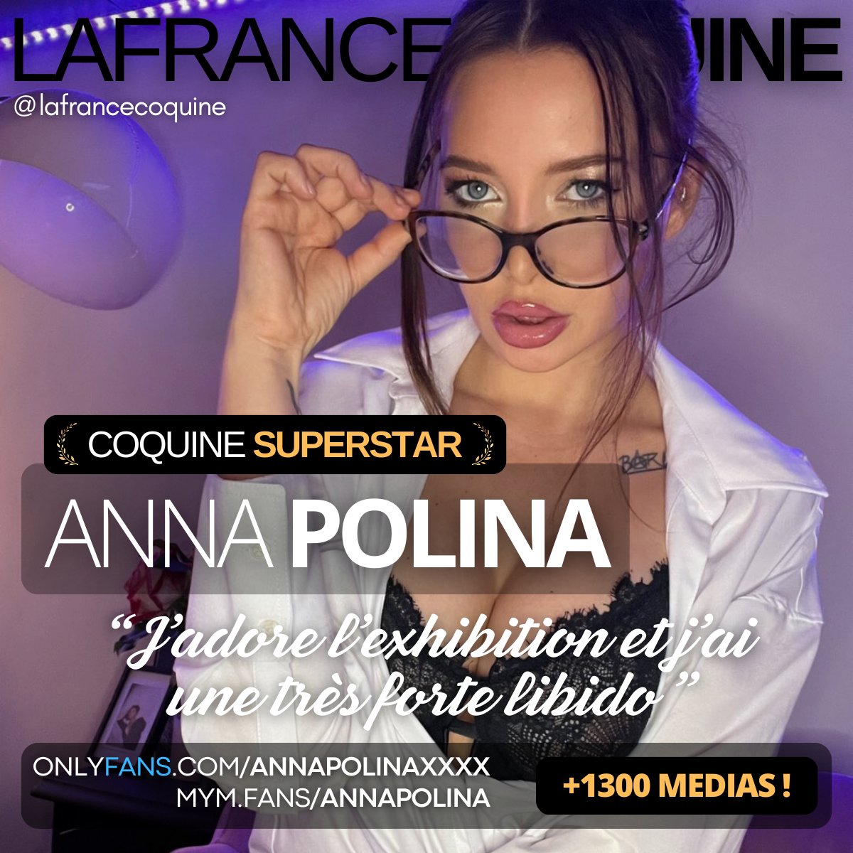 ⭐️ #Coquine SUPERSTAR ⭐️ ANNA POLINA @annapolinaxxxx OF ▶️ onlyfans.com/annapolinaxxxx MYM ▶️ mym.fans/Annapolina Entre dans l'intimité d'une superstar du porno ❤️🔁 Like, RePost, Follow et SUB à ses fanclubs