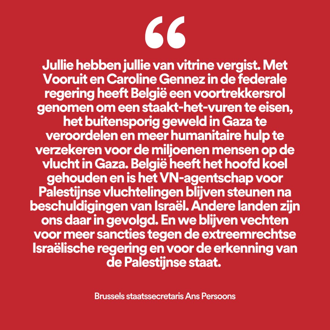 Laat tot slot deze boodschap dus duidelijk zijn: “Jullie hebben jullie van vitrine vergist.”