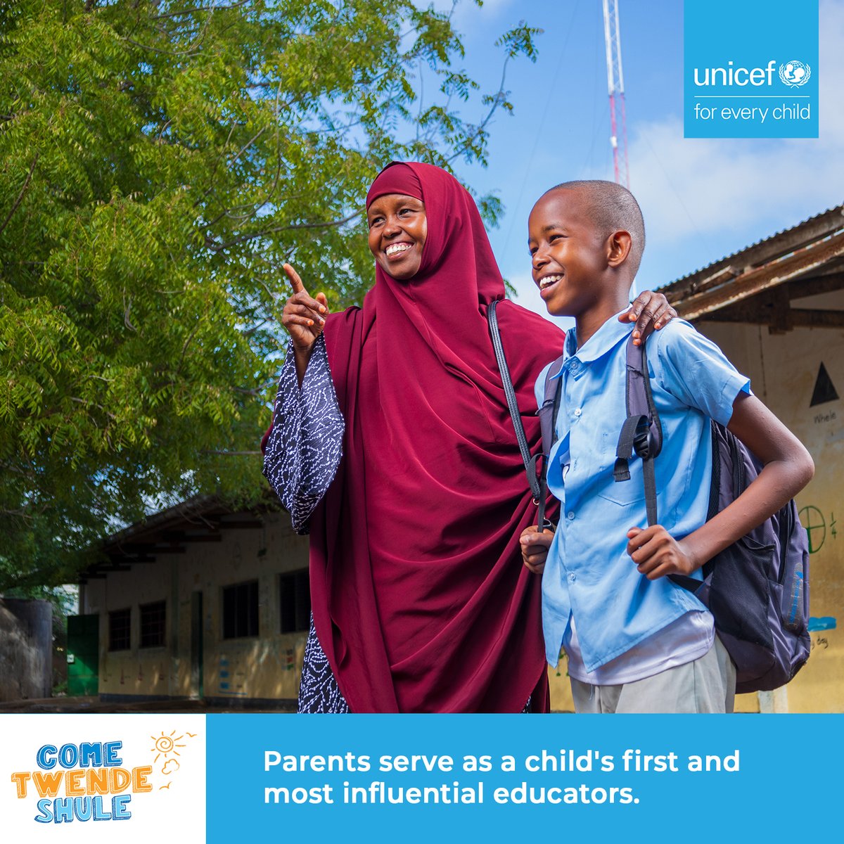 Parents serve as a child's first & most influential educators. ​

We are working with @UNICEF_Kenya to encourage parents to support their children's education.
Join us on the #MakalaYaTumaini​ show to learn more.​

#ComeTwendeShule​
@EduMinKenya  @CBCC_Africa