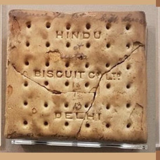 #NationalBiscuitDay <a href="/Biscuit_at_War/">Battlefield Biscuit</a>
At the Museum we have this ration biscuit, issued to Private G Lucas when he served in Quetta, Northern India in 1911. Hardtack biscuits were made from flour, water, and salt and is a food that lasts 25 years or more if stored properly. Yum!