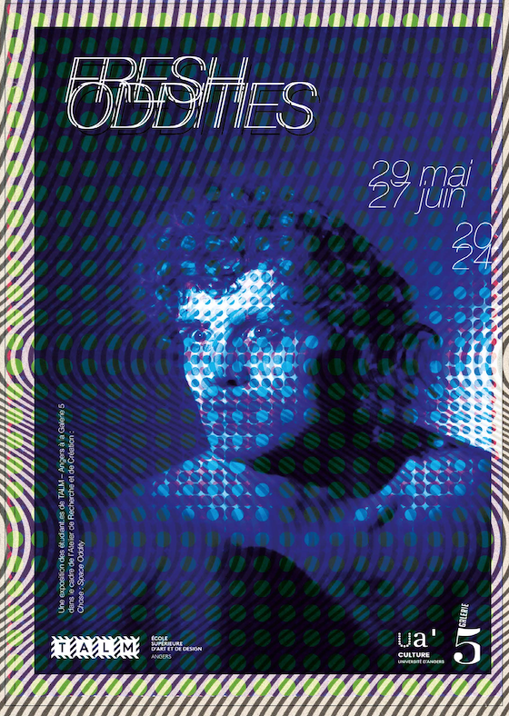 La Galerie 5 vous propose une toute nouvelle exposition pour sa réouverture en partenariat avec l'@ESADTALM : 'Fresh Oddities' ! 🤩 Le vernissage a lieu ce soir à 18h30 à la BU Belle-Beille ! + d'infos 👉univ-angers.fr/fr/vie-des-cam… #UAculture