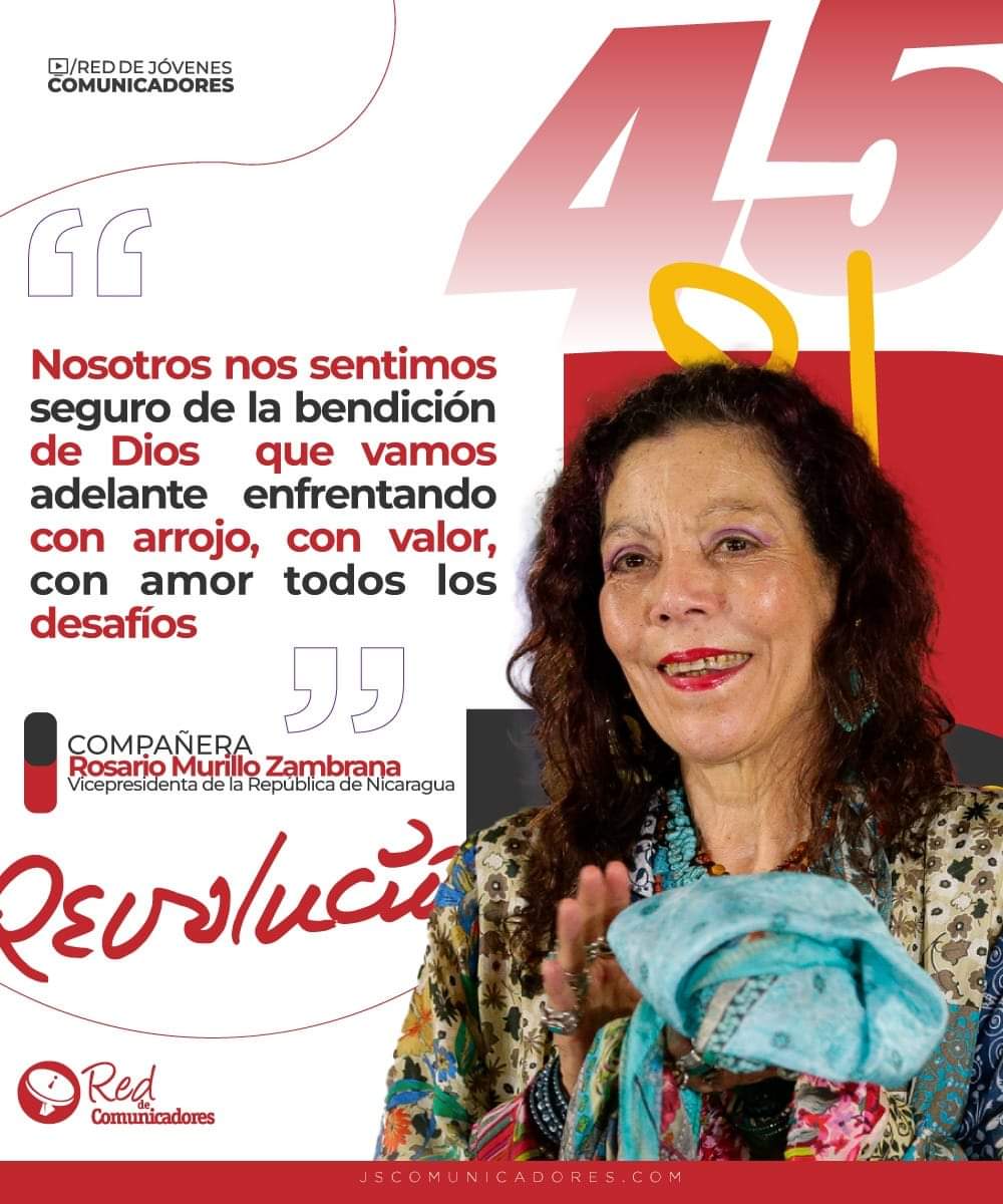 🔰 Palabras de la Vicepresidenta Cra Rosario Murillo  en el Acto en Conmemoración a los 45 años del Inicio de la Ofensiva Final Insurreccional 🔴⚫️✊

#SoberaníayDignidadNacional #TodosJuntosAl4519