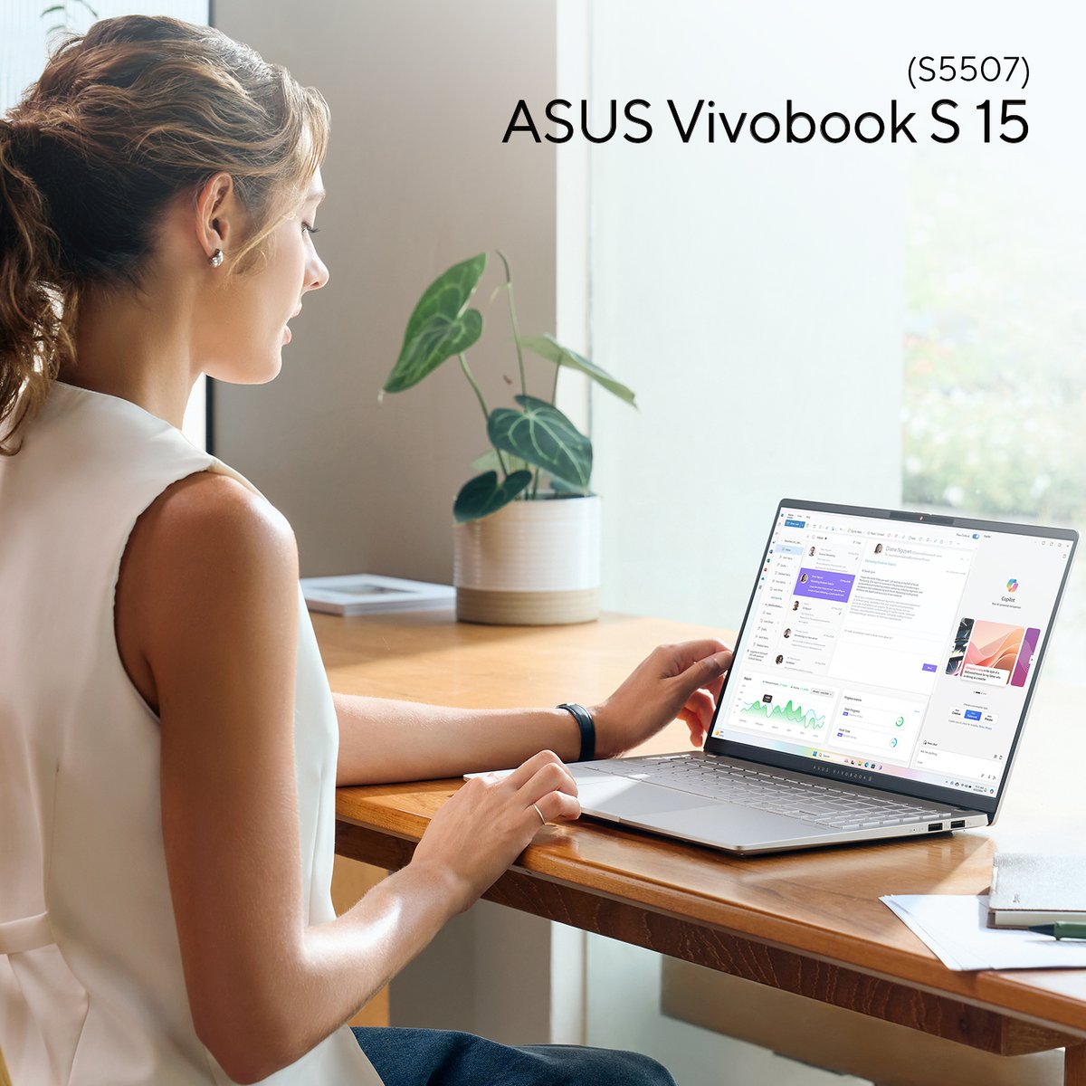 ASUSEgypt's tweet photo. Stunning yet powerful. Equipped with the Snapdragon® X Elite Processor, the #ASUS #Vivobook S 15 guarantees a seamless experience in productivity, creativity, and entertainment.
Buy Now : https://t.co/9tIvmUW4Pv
#ASUSCopilotPlusPC #ASUSEVENT https://t.co/jlb7x0epwb