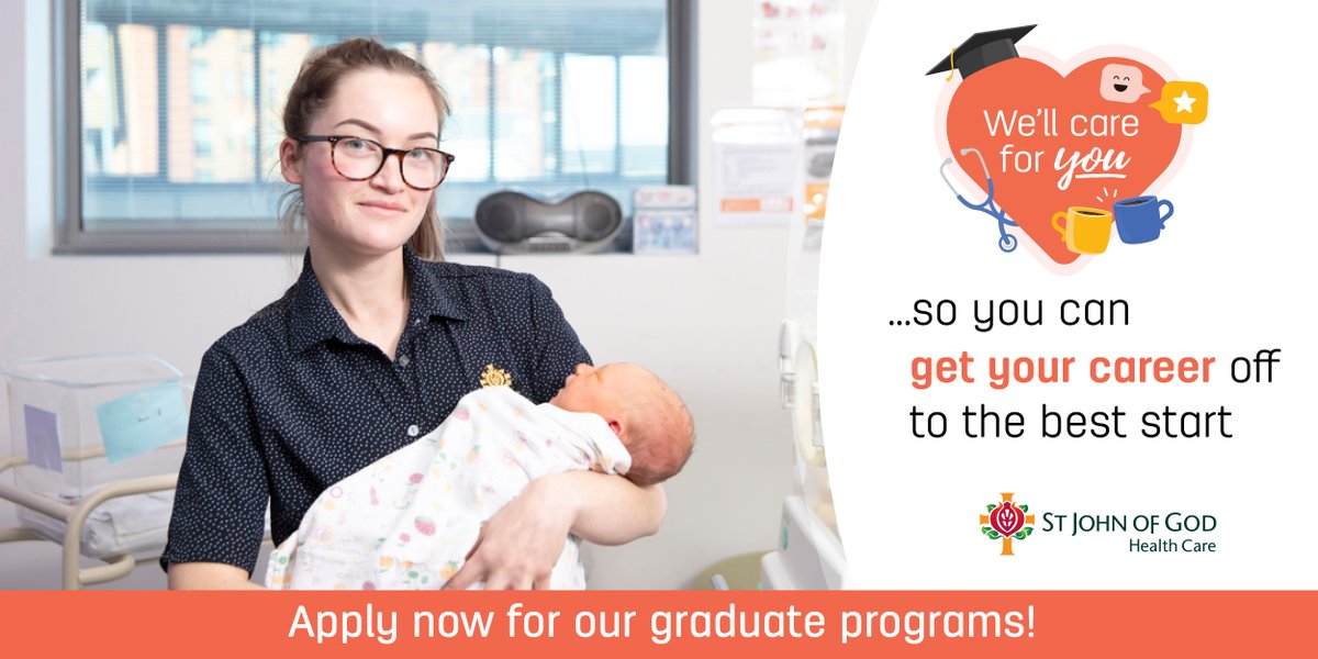 Applications are now open for our graduate nursing and midwifery programs in Victoria starting early 2025.🎓 
Apply now 👉 sjog.org.au/graduatenursing 
#graduatenursing #nursingjobs #midwifery #alliedhealthjobs