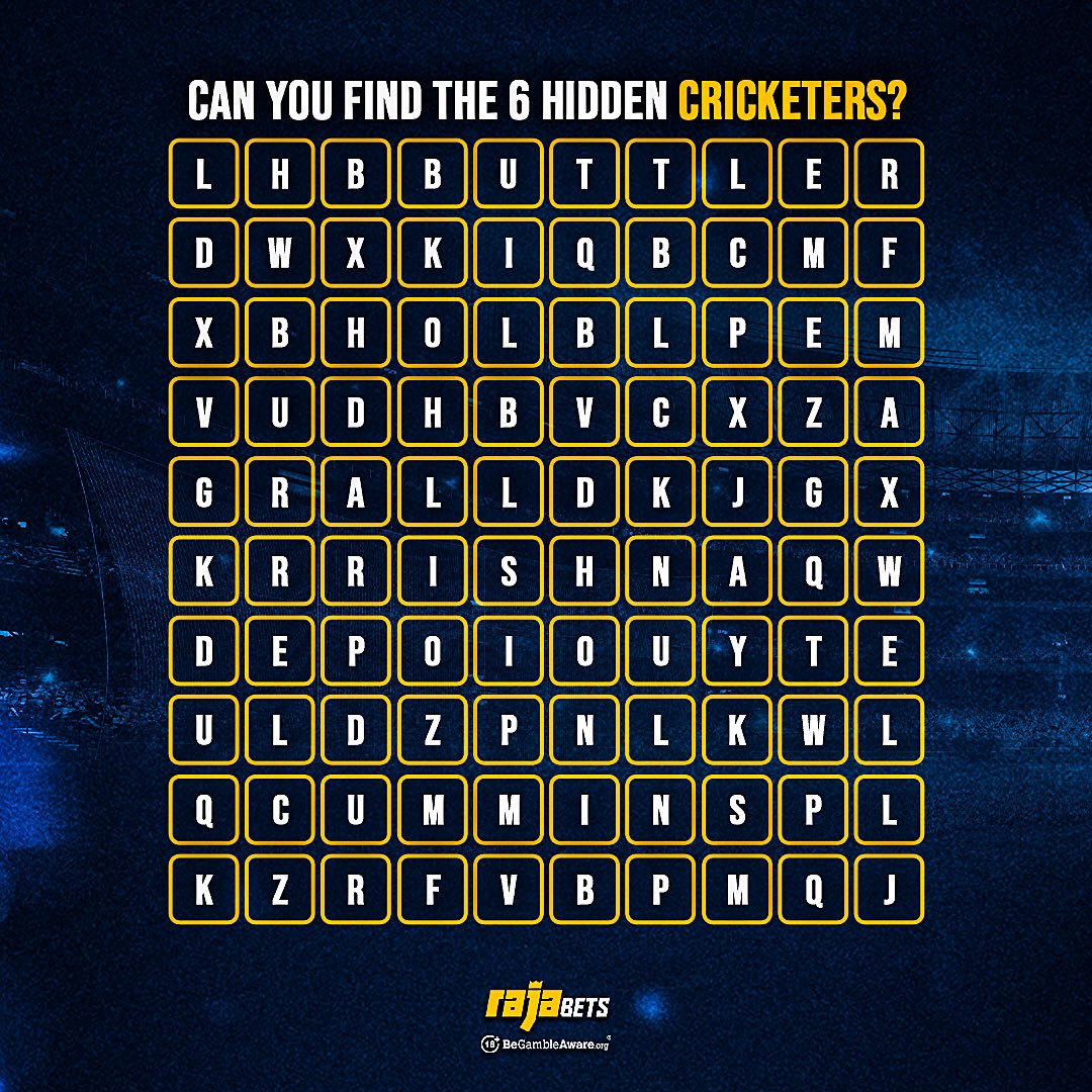 Can you find the 6 hidden cricketers? 🏏🤔