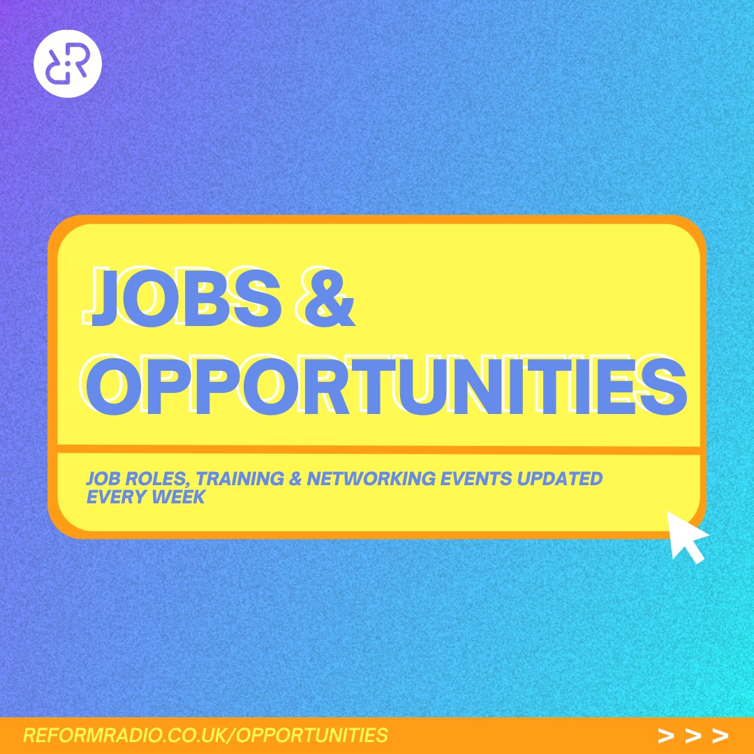 Oh hey 👋 We've got a Greater Manchester jobs and opportunities round-up for you 🔥 Head over to reformradio.co.uk/opportunities now for our full collation of paid roles, opportunities and more you can get stuck into 🙌 #manchesterjobs #creativeopportunities #manchestercreatives