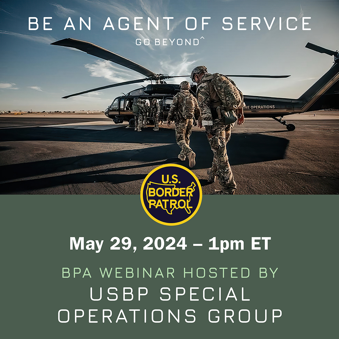 Be an Agent of Service.

Virtually connect with U.S. Border recruiters to learn about entry-level federal agent positions and the path toward becoming a Special Operations Agent.

Register now: go.dhs.gov/3wY

#CBPCareers #NowHiring